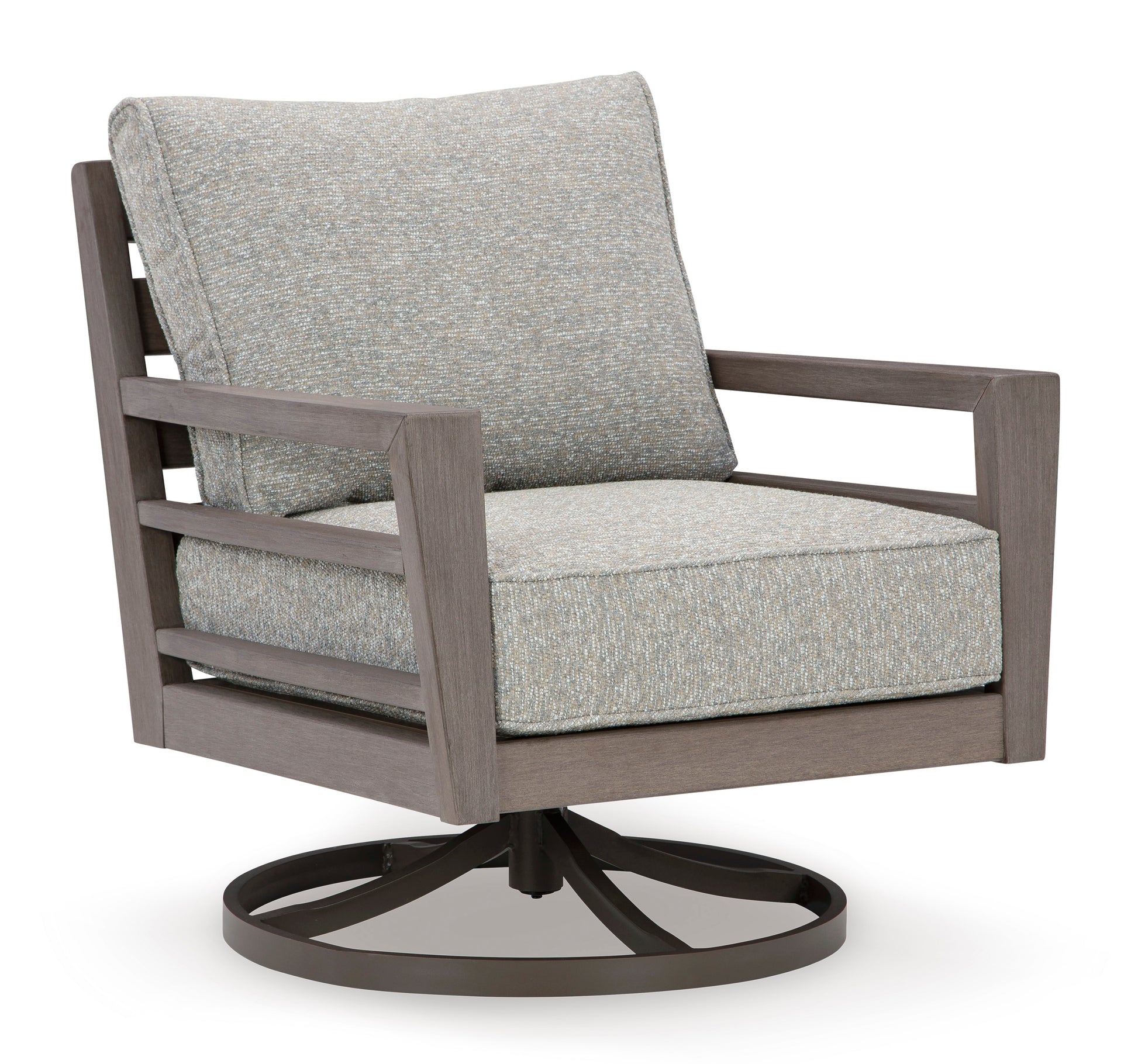Ashley Hillside Barn Outdoor Patio Swivel Lounge Chair with Cushion