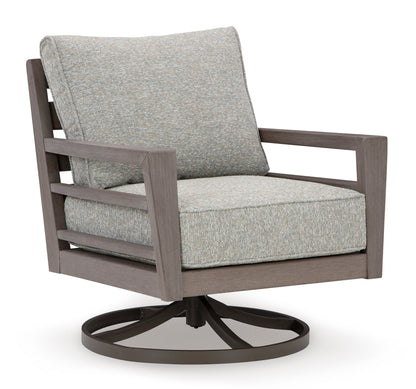 Ashley Hillside Barn Outdoor Patio Swivel Lounge Chair with Cushion