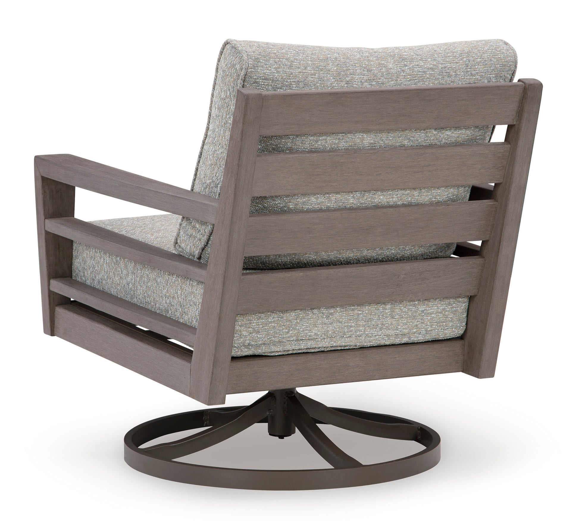 Ashley Hillside Barn Outdoor Patio Swivel Lounge Chair with Cushion