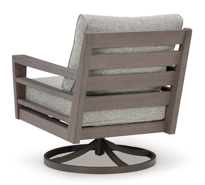 Ashley Hillside Barn Outdoor Patio Swivel Lounge Chair with Cushion