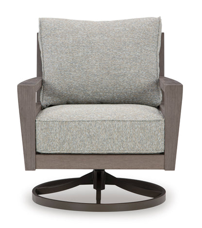 Ashley Hillside Barn Outdoor Patio Swivel Lounge Chair with Cushion