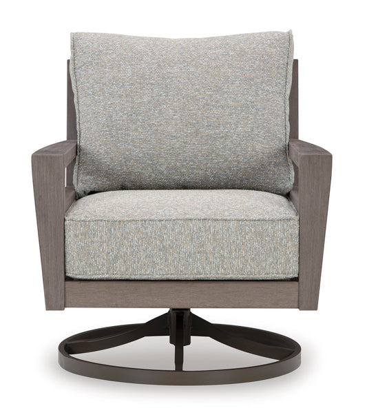 Ashley Hillside Barn Outdoor Patio Swivel Lounge Chair with Cushion