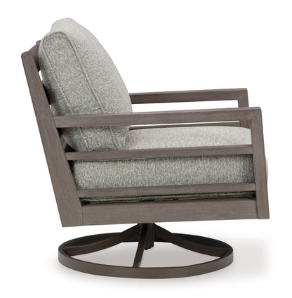 Ashley Hillside Barn Outdoor Patio Swivel Lounge Chair with Cushion
