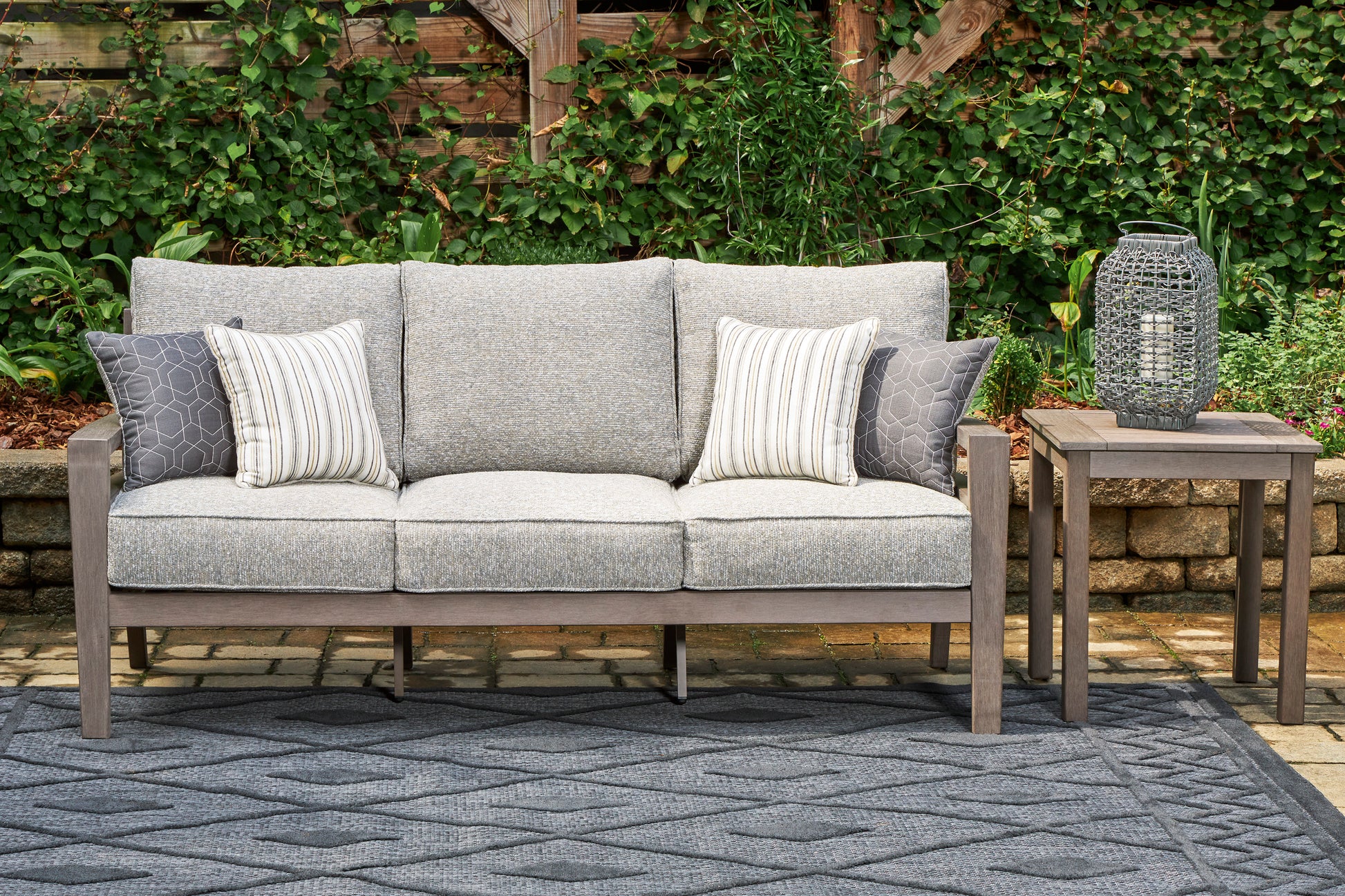 Ashley Hillside Barn Outdoor Patio Sofa with Cushion