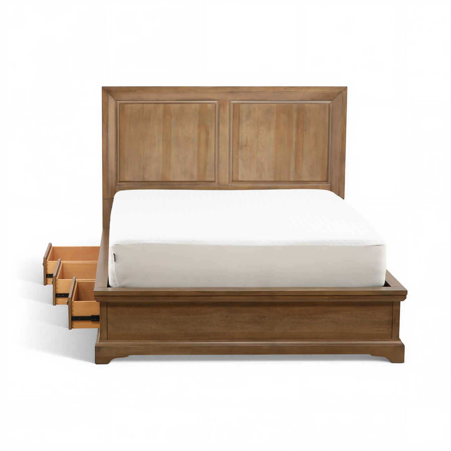 Georgetown 1 Sided Storage Bed Brown Queen