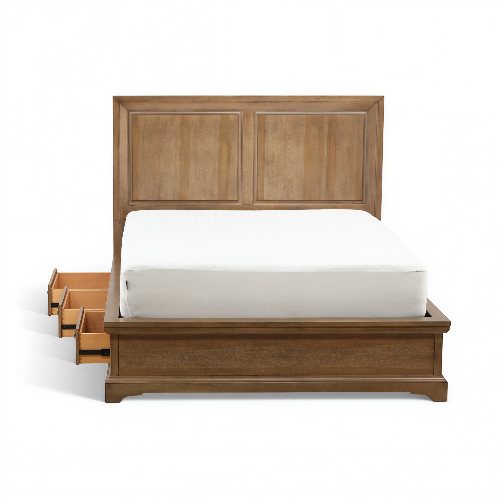 Georgetown 1 Sided Storage Bed Brown Queen