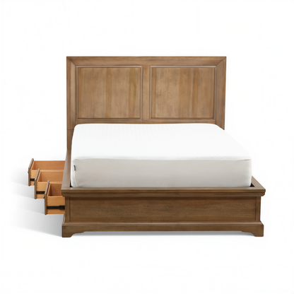 Georgetown 1 Sided Storage Bed Brown Queen