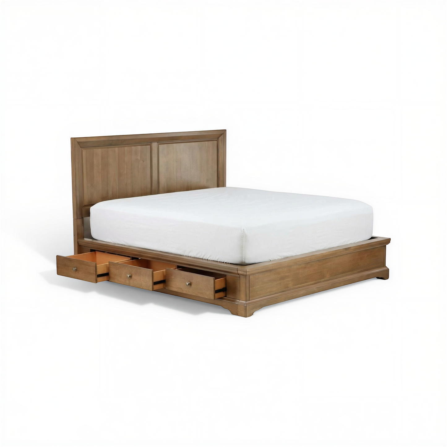 Georgetown 1 Sided Storage Bed Brown King