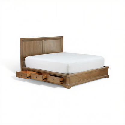 Georgetown 1 Sided Storage Bed Brown King