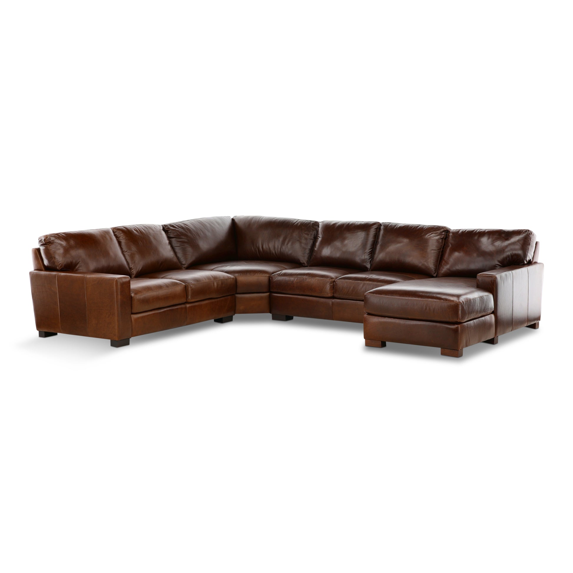 tobacco leather sectional American Classics - 420 - Designer's Choice Lucia Tobacco. Cali 7-Piece Brown Leather Modular