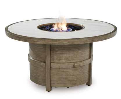 Rainier Ranch Outdoor Dining Fire Pit Table