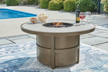 Rainier Ranch Outdoor Dining Fire Pit Table