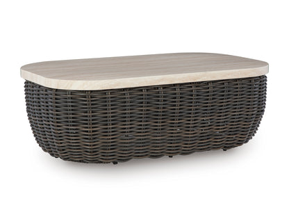 Ashley Kimora Outdoor Patio Rectangular Cocktail Table
