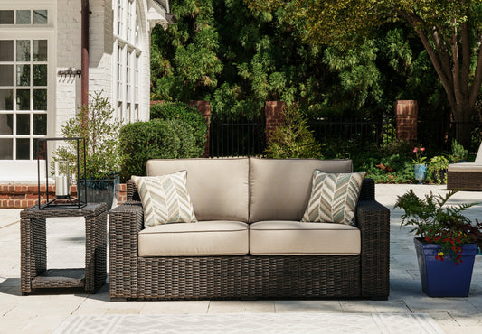 Coastline Outdoor Loveseat with Cushion - alternate view