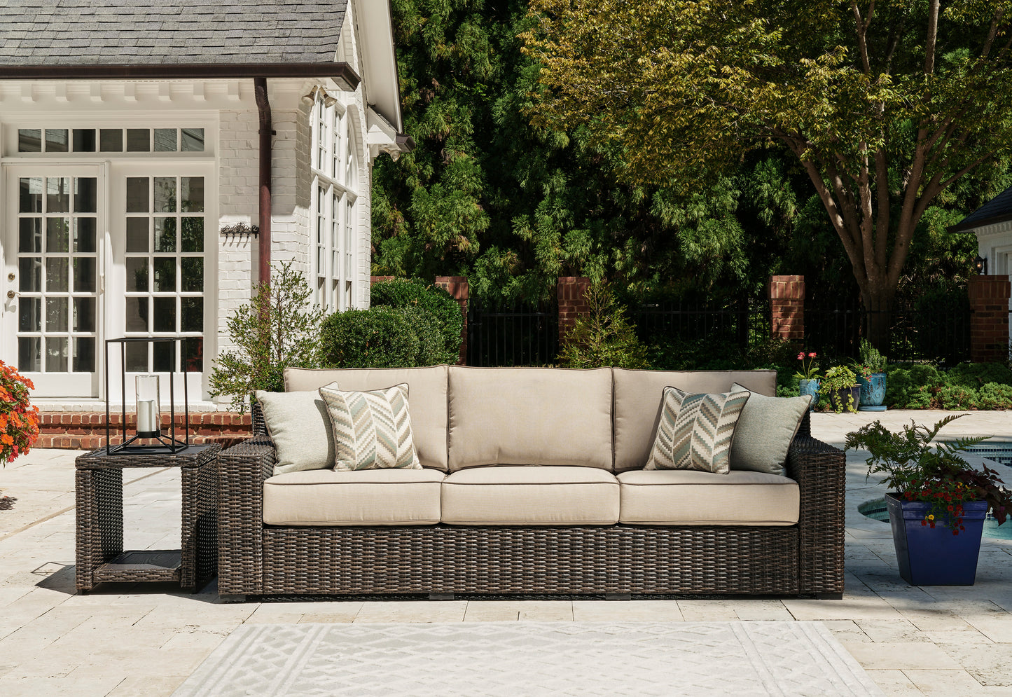 Ashley Coastline Outdoor Patio Sofa with Cushion