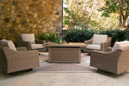 Ashley Revare Beach Outdoor Patio Swivel Lounge w/ Cushion