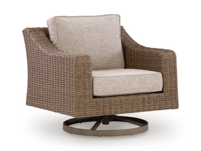 Ashley Revare Beach Outdoor Patio Swivel Lounge w/ Cushion