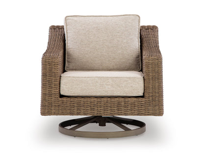 Ashley Revare Beach Outdoor Patio Swivel Lounge w/ Cushion