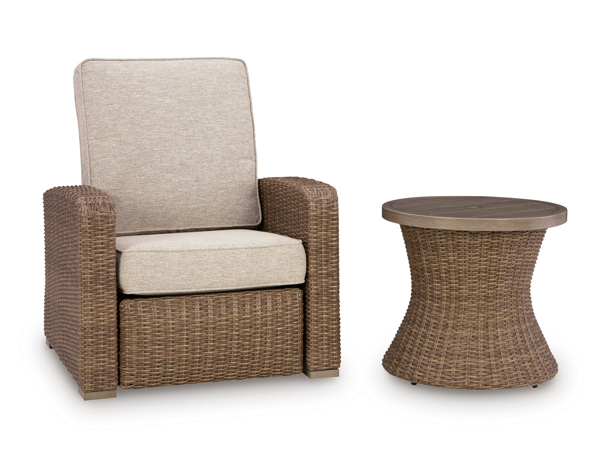 Ashley Revare Beach Outdoor Patio Round End Table
