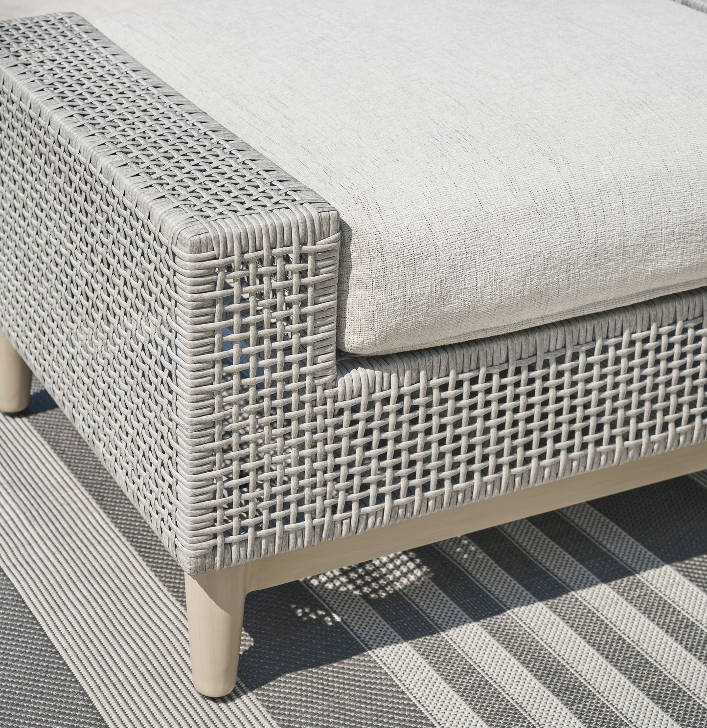 Ashley Seton Creek Outdoor Patio Ottoman with Cushion