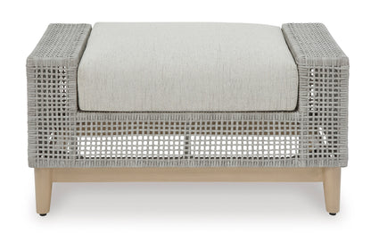 Ashley Seton Creek Outdoor Patio Ottoman with Cushion