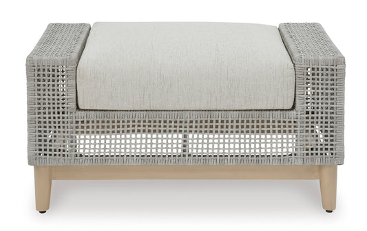 Ashley Seton Creek Outdoor Patio Ottoman with Cushion