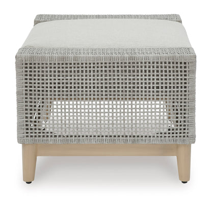 Ashley Seton Creek Outdoor Patio Ottoman with Cushion