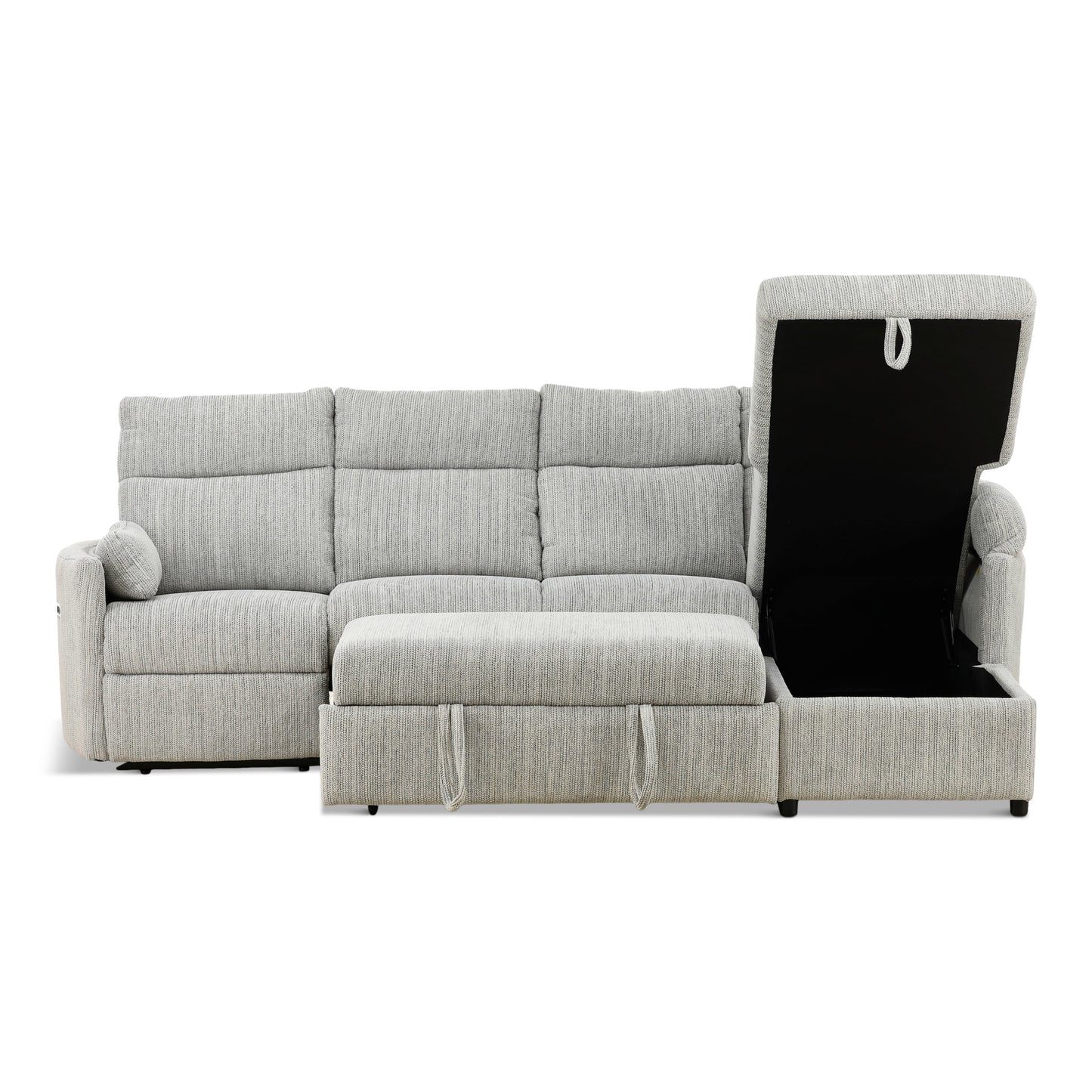 Chamberlain 3-Piece Power Reclining Sectional with Pullout Bed