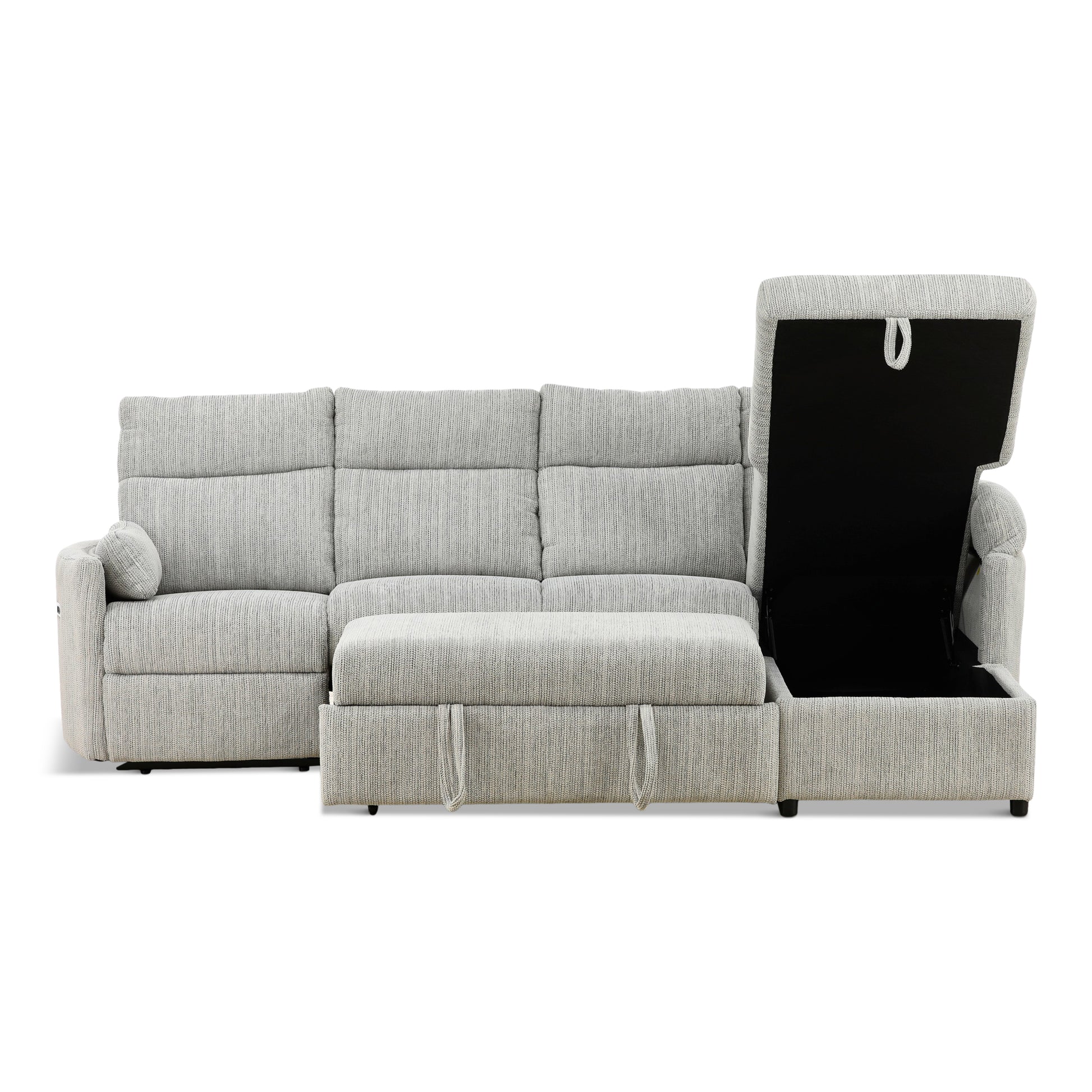 Chamberlain 3-Piece Power Reclining Sectional with Pullout Bed
