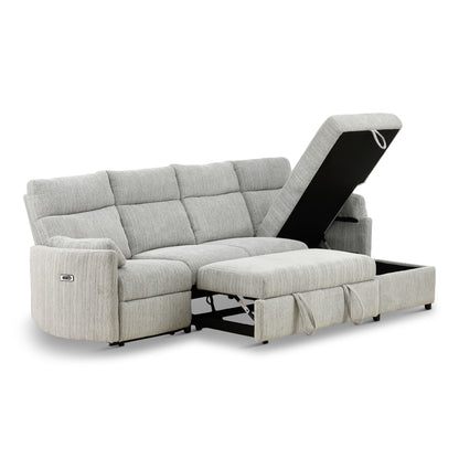 Chamberlain 3-Piece Power Reclining Sectional with Pullout Bed