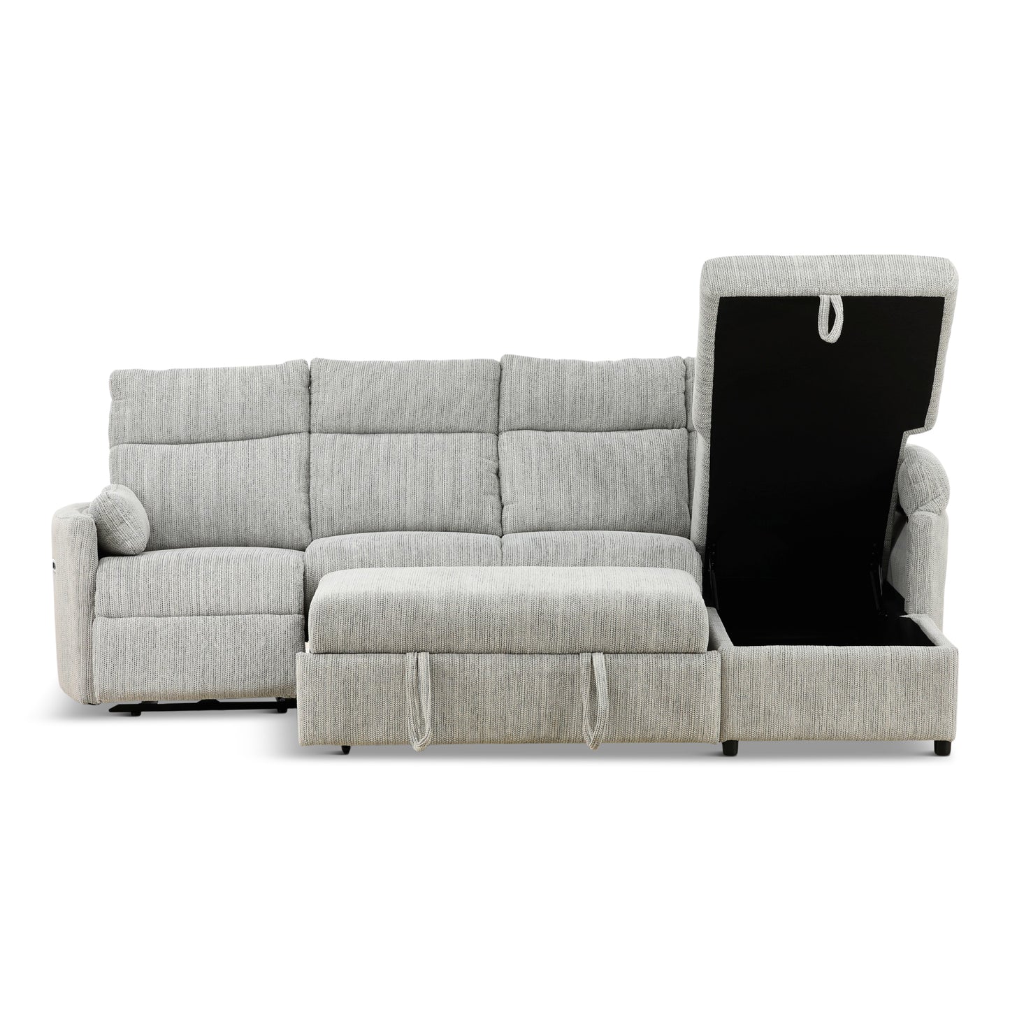 Chamberlain 3-Piece Power Reclining Sectional with Pullout Bed