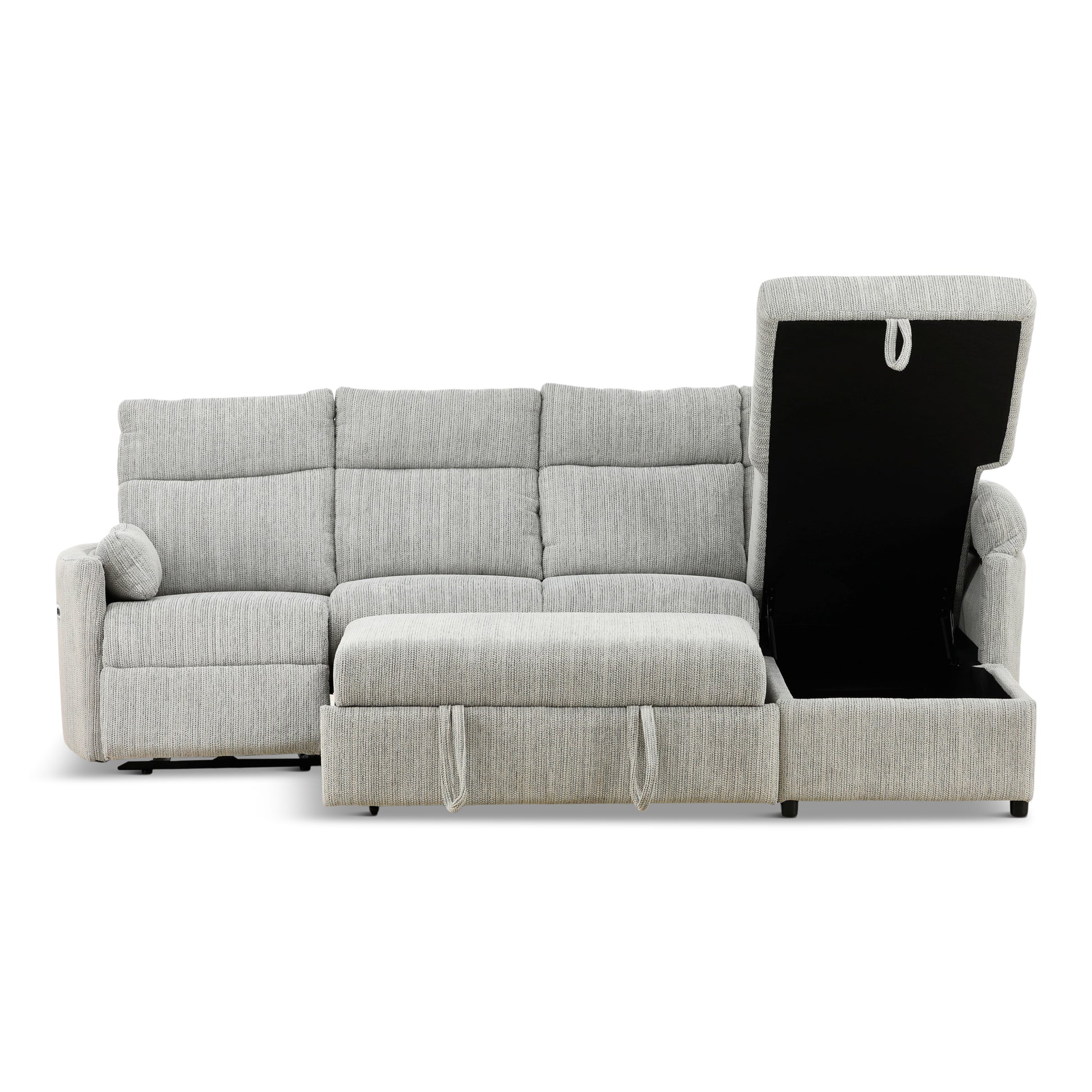 Chamberlain 3-Piece Power Reclining Sectional with Pullout Bed
