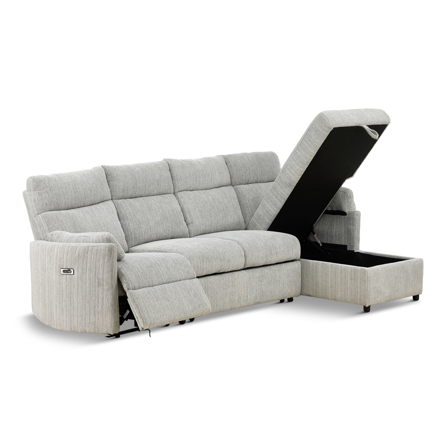 Chamberlain 3-Piece Power Reclining Sectional with Pullout Bed
