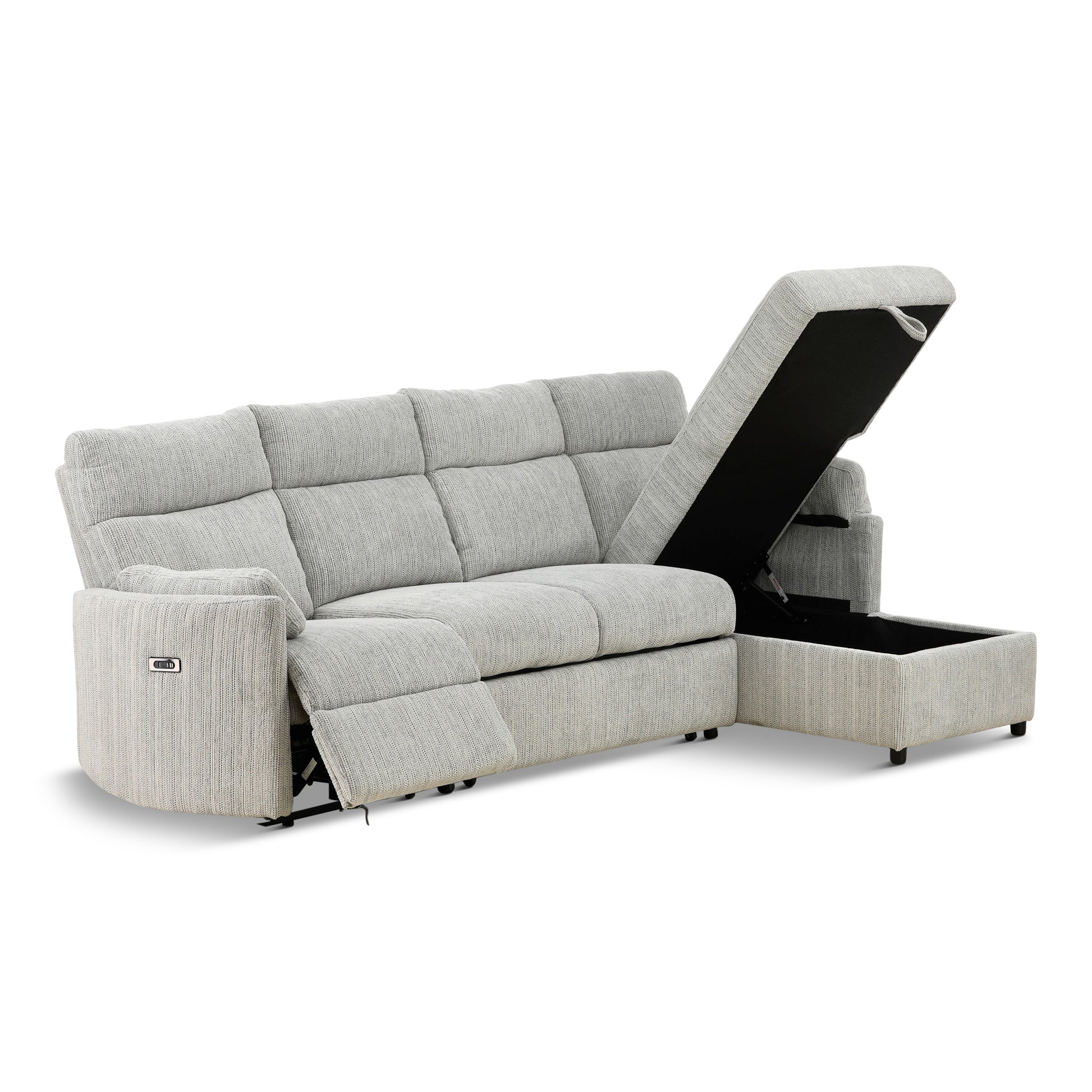 Chamberlain 3-Piece Power Reclining Sectional with Pullout Bed