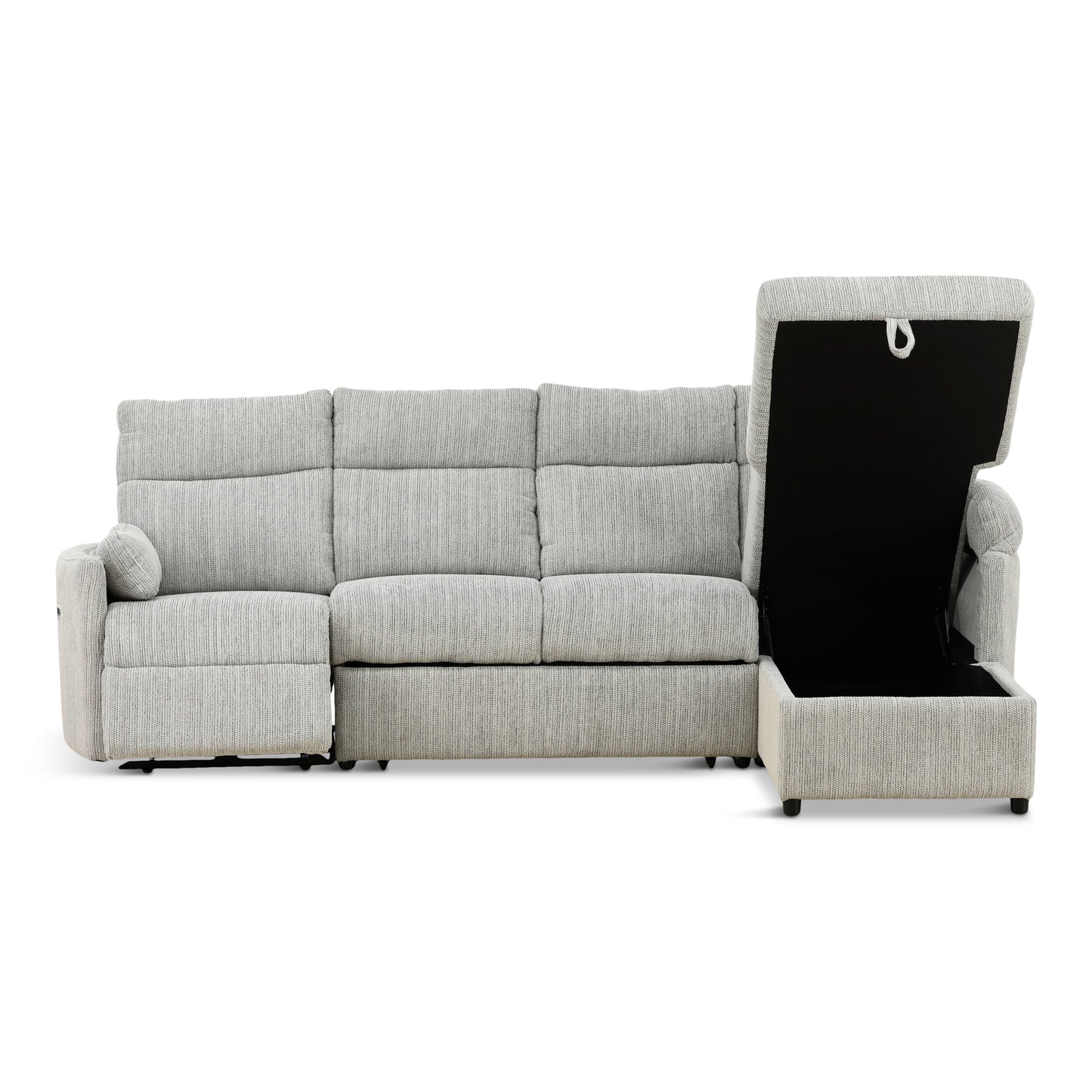 Chamberlain 3-Piece Power Reclining Sectional with Pullout Bed
