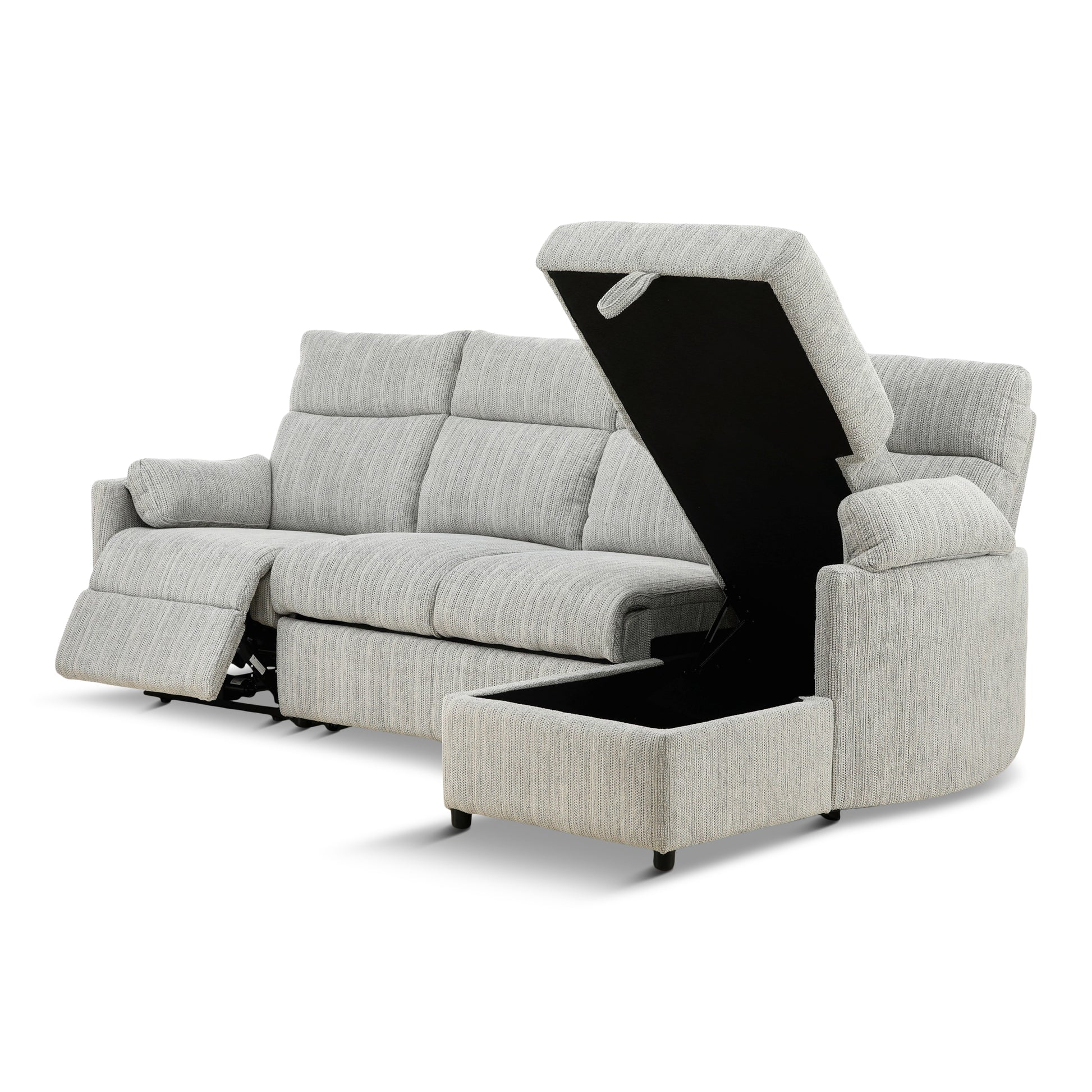 Chamberlain 3-Piece Power Reclining Sectional with Pullout Bed