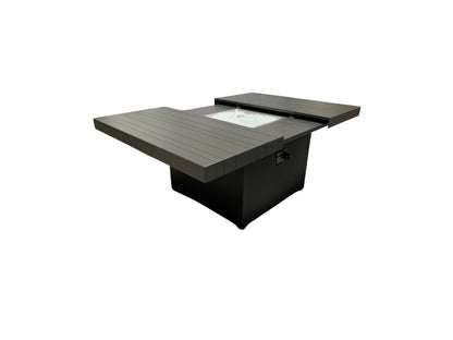 Holt 42" Square Outdoor Patio Firepit Table