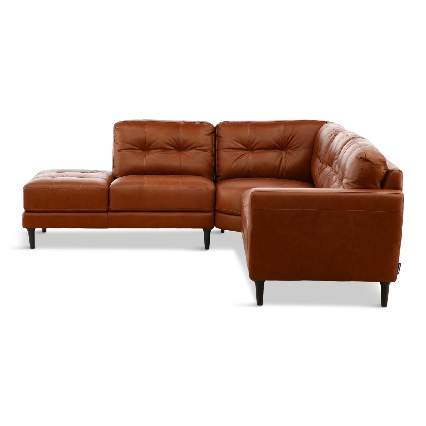 Alaric 3-Piece Left-Facing Leather Sectional