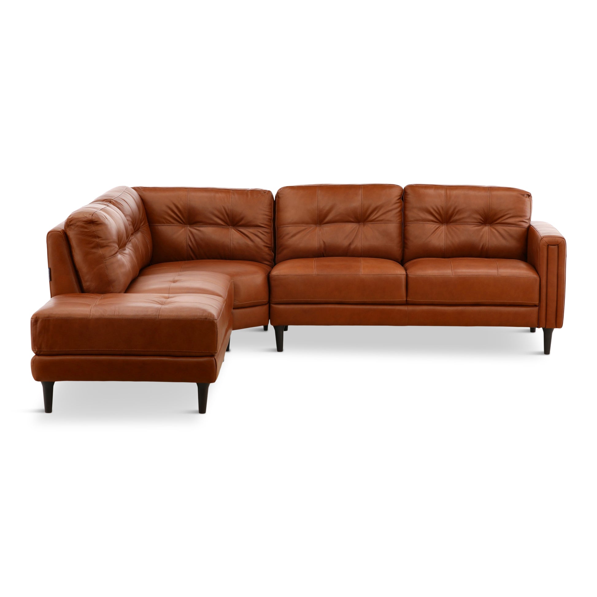 Alaric 3-Piece Left-Facing Leather Sectional