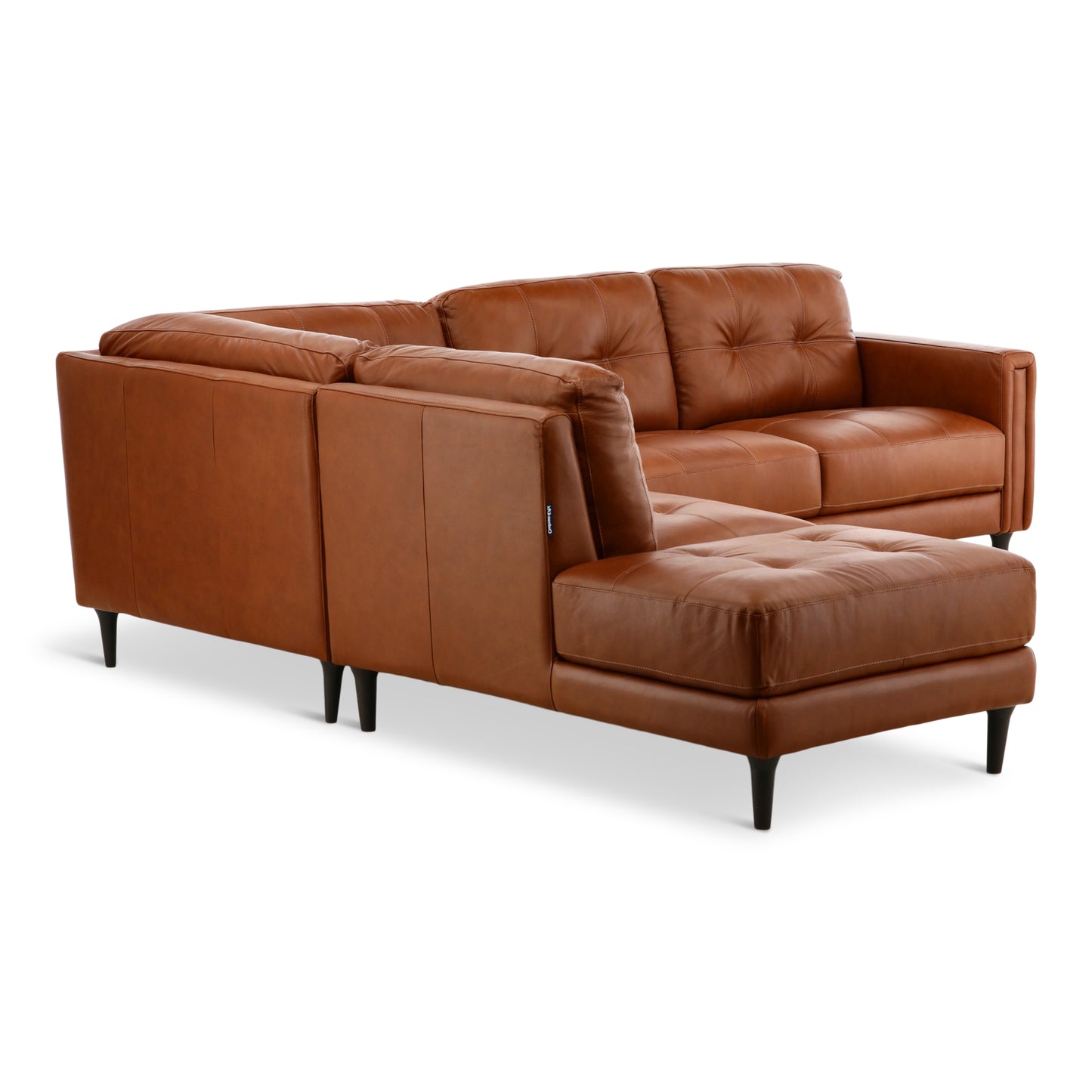 Alaric 3-Piece Left-Facing Leather Sectional