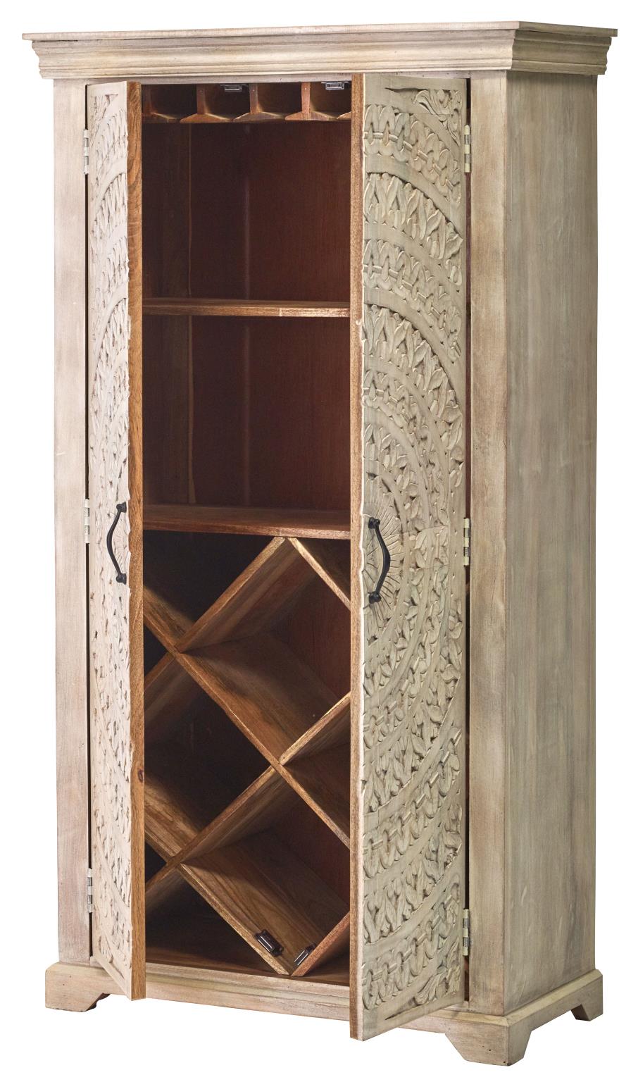 Lacey Carved Lace Wine Cabinet