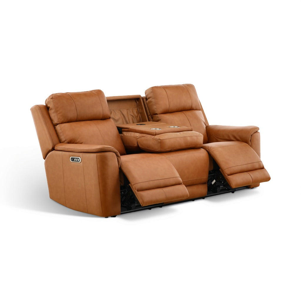 Samarah Power Reclining Leather Sofa
