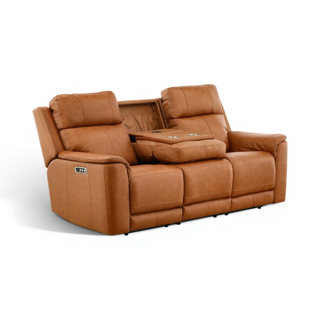 Samarah Power Reclining Leather Sofa