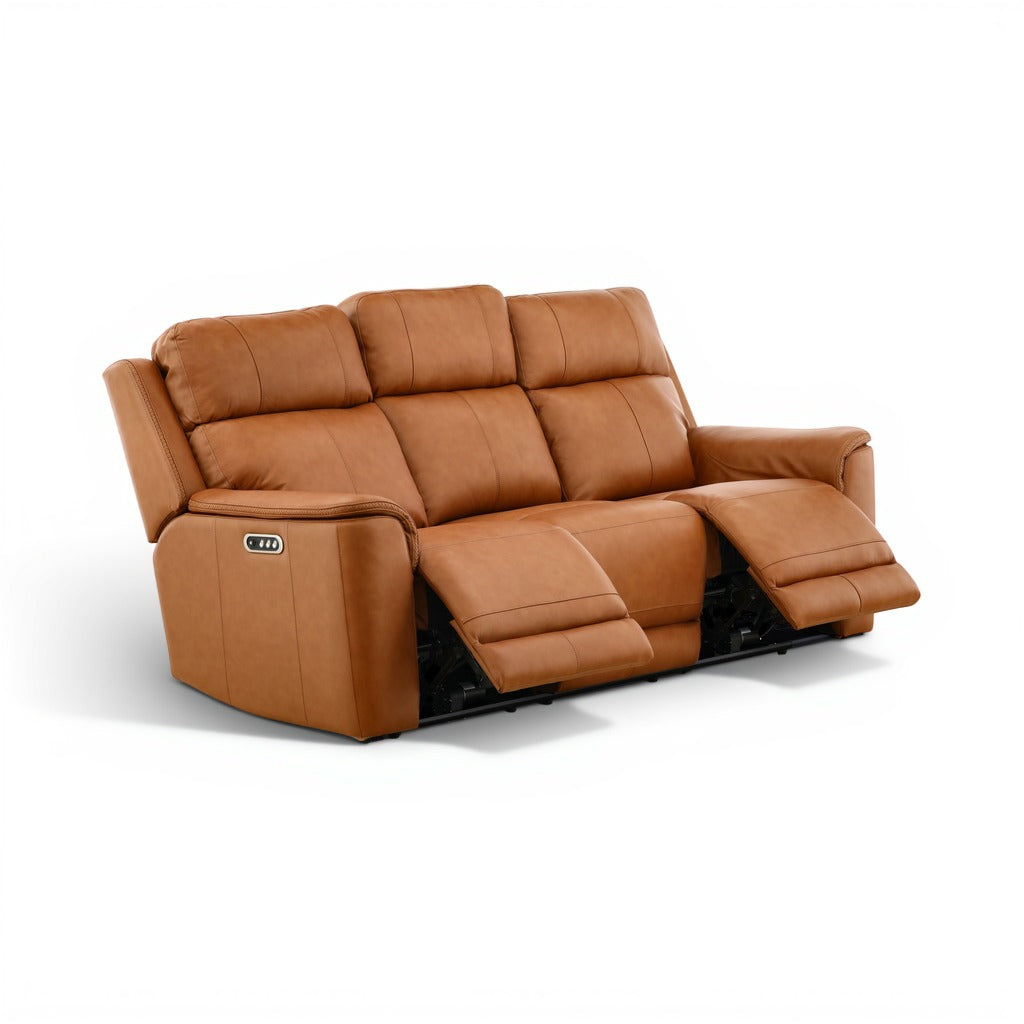 Samarah Power Reclining Leather Sofa