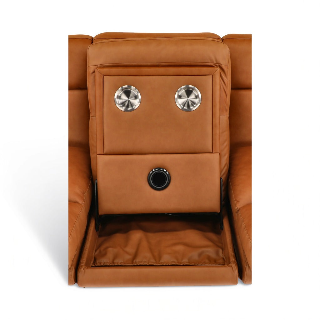 Samarah Power Reclining Leather Sofa