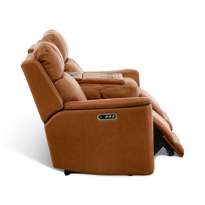 Samarah Power Reclining Leather Sofa