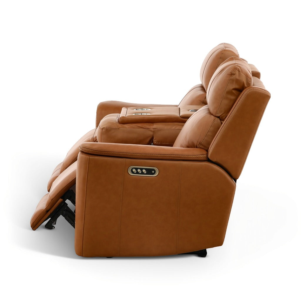 Samarah Power Reclining Leather Sofa