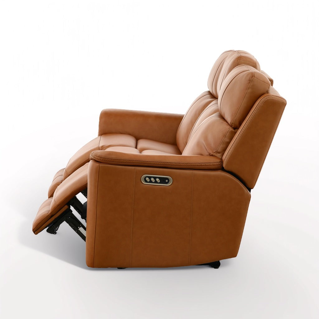 Samarah Power Reclining Leather Sofa