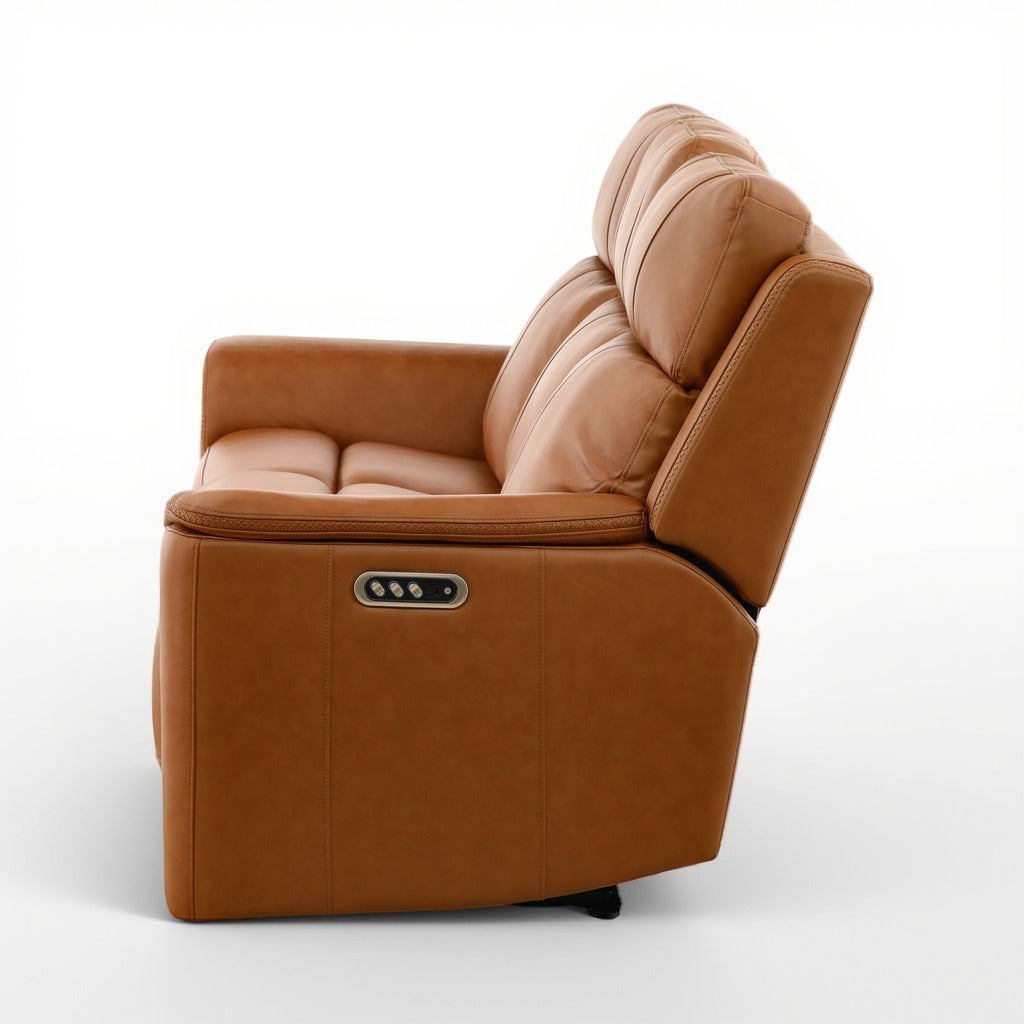 Samarah Power Reclining Leather Sofa
