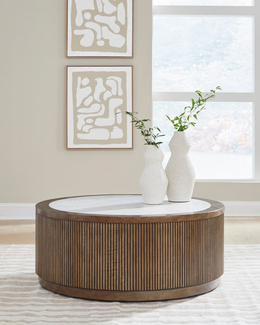 Ashley Hadonna Round Coffee Table - alternate view